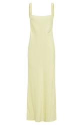 Ensley Satin Maxi Dress - Light Yellow